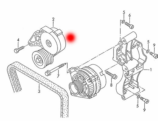 022145299D 022145299A Tension Roller For VW BORAI 1J2 2.3 V54MOTION